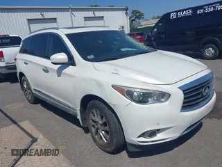 2014 Infiniti QX60 with VIN 5N1AL0MM6EC545839, listed as a IAAI auction lot 42125770 with 83,327 mi miles. Bid and sale history available at carsss.com. Image 1.