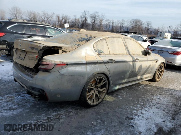 2021 BMW M5 with VIN WBS83CH06MCG88652, listed as a Copart auction lot 86330974 with 0 mi miles and Salvage Title. Bid and sale history available at carsss.com. Image 3.