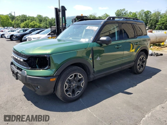 2025 Ford Bronco Sport Outer Banks with VIN 3FMCR9CN8SRE46846, listed as a Copart auction lot 61441965 with 1,867 mi miles and Clean title. Bid and sale history available at DreamBid. Image 1.