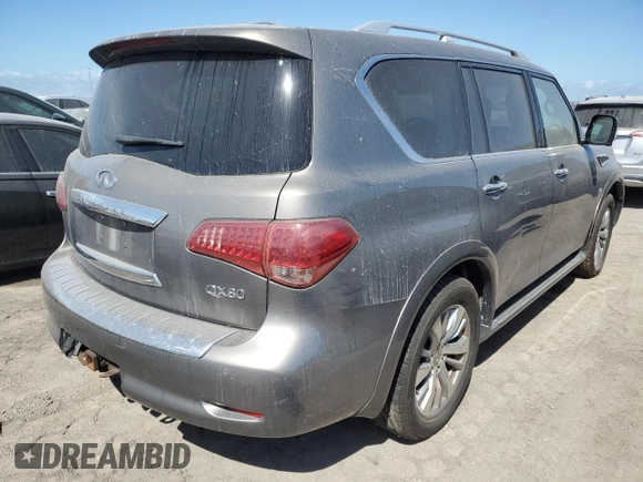 2017 Infiniti QX80 with VIN JN8AZ2NE9H9154311, listed as a Copart auction lot 74930154 with Not Provided miles and Salvage Title. Bid and sale history available at carsss.com. Image 3.