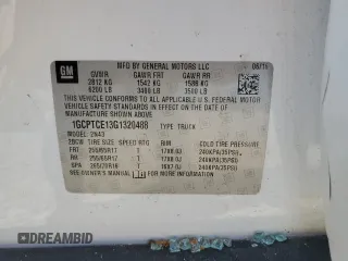 2016 Chevrolet Colorado 4WD LT with VIN 1GCPTCE13G1320488, listed as a Copart auction lot 53633815 with 129,283 mi miles and Salvage title. Bid and sale history available at DreamBid. Image 15.