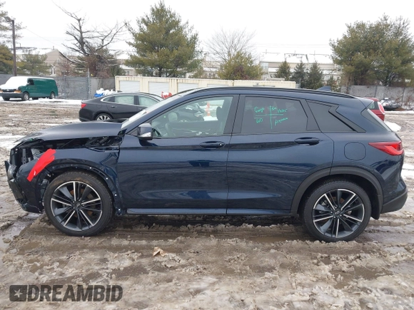 2025 Infiniti QX50 Sport with VIN 3PCAJ5FB2SF103397, listed as a IAAI auction lot 41566790 with 1,228 mi miles and . Bid and sale history available at DreamBid. Image 14.