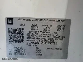 2018 Chevrolet Equinox LT with VIN 2GNAXSEV3J6350724, listed as a Copart auction lot 51218775 with 80,368 mi miles and Salvage Title. Bid and sale history available at carsss.com. Image 12.