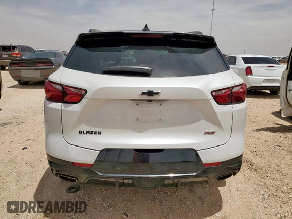 2022 Chevrolet Blazer RS with VIN 3GNKBERS2NS148923, listed as a Copart auction lot 56627925 with 36,198 mi miles and Salvage title. Bid and sale history available at DreamBid. Image 6.