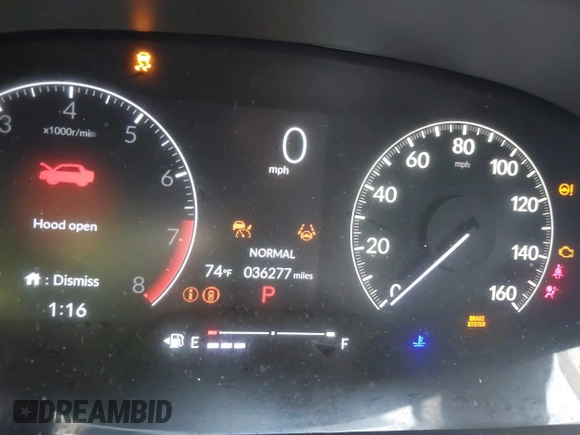 2024 Honda Civic Sport with VIN 2HGFE2F54RH502871, listed as a IAAI auction lot 41839206 with 36,277 mi miles and . Bid and sale history available at DreamBid. Image 7.