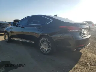 2015 Hyundai Genesis 3.8L z VIN KMHGN4JE8FU096085, wystawiony jako Copart lot #54879595 z przebiegiem 161 708 mil mil oraz Szkoda całkowita • Salvage title. Historia ofert i sprzedaży dostępna na DreamBid. Obrazek 2.