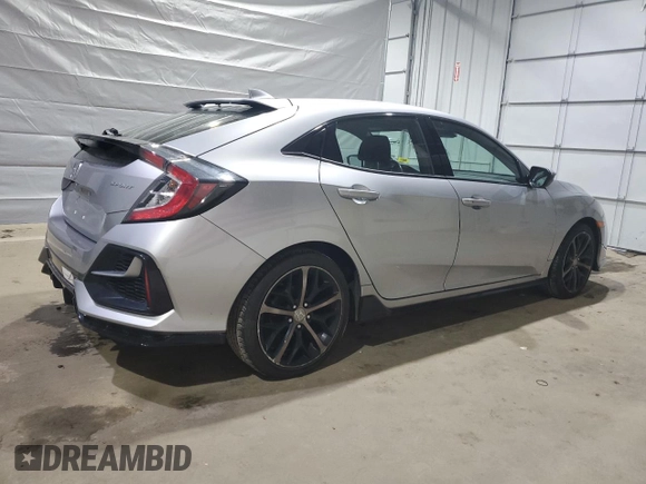 2021 Honda Civic Sport with VIN SHHFK7H47MU400406, listed as a Copart auction lot 45722085 with 28,107 mi miles and Salvage Title. Bid and sale history available at DreamBid. Image 3.