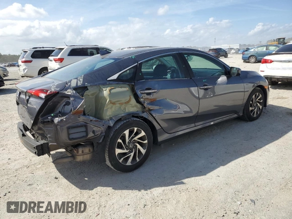 2018 Honda Civic EX with VIN 2HGFC2F79JH604565, listed as a Copart auction lot 47015045 with 99,029 mi miles and Salvage Title. Bid and sale history available at DreamBid. Image 3.