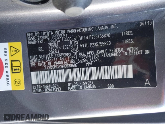 2019 Lexus RX with VIN 2T2BGMCA2KC038687, listed as a Copart auction lot 50271475 with 86,419 mi miles and Salvage Title. Bid and sale history available at carsss.com. Image 16.