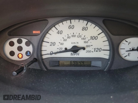2000 Toyota ECHO with VIN JTDAT1230Y0098418, listed as a Copart auction lot 71919434 with 69,644 mi miles and Clean Title. Bid and sale history available at DreamBid. Image 9.