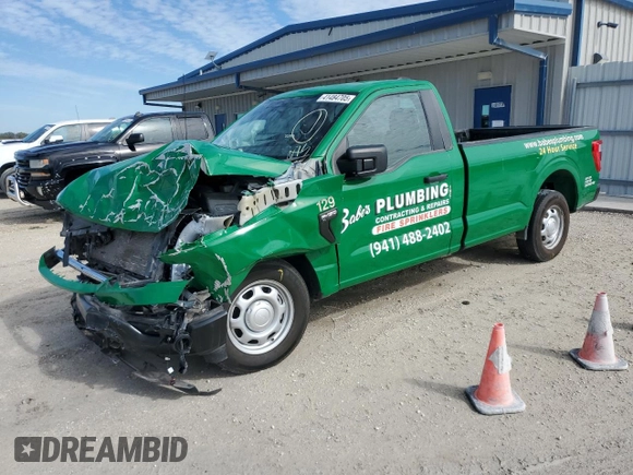 2022 Ford F-150 XL with VIN 1FTMF1CB3NKE30863, listed as a Copart auction lot 41484705 with 26,956 mi miles and Salvage Title. Bid and sale history available at carsss.com. Image 1.