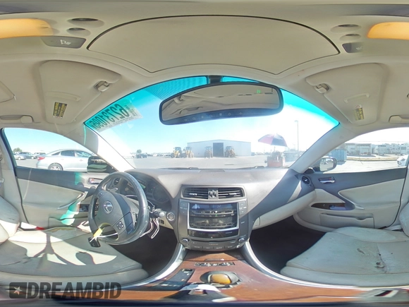 2010 Lexus IS 250 with VIN JTHBF5C28A5111898, listed as a Copart auction lot 62731095 with 181,655 mi miles and Salvage title. Bid and sale history available at DreamBid. Image 14.