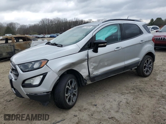 2020 Ford EcoSport SES z VIN MAJ6S3JL1LC368582, wystawiony jako Copart lot #45198694 z przebiegiem 53 863 mil mil oraz Szkoda całkowita • Salvage title. Historia ofert i sprzedaży dostępna na DreamBid. Obrazek 1.