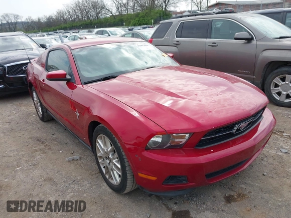 2012 Ford Mustang V6 Premium with VIN 1ZVBP8AM6C5262808, listed as a IAAI auction lot 41907866 with 121,630 mi miles. Bid and sale history available at carsss.com. Image 1.