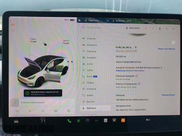 2021 Tesla Model Y Performance z VIN 5YJYGDEF2MF133739, wystawiony jako IAAI lot #41226429 z przebiegiem 58 502 mil mil oraz . Historia ofert i sprzedaży dostępna na DreamBid. Obrazek 17.