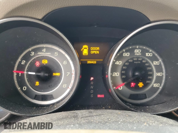 2010 Acura MDX Technology with VIN 2HNYD2H41AH502663, listed as a Copart auction lot 53908875 with 250,422 mi miles and Clean Title. Bid and sale history available at DreamBid. Image 9.