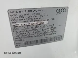 2014 Audi Q7 S line Prestige with VIN WA1DGAFE6ED017417, listed as a Copart auction lot 57048115 with 98,372 mi miles and Clean title. Bid and sale history available at DreamBid. Image 13.