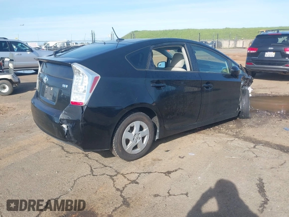 2011 Toyota Prius I with VIN JTDKN3DU9B0302351, listed as a IAAI auction lot 41833063 with 93,635 mi miles. Bid and sale history available at carsss.com. Image 4.