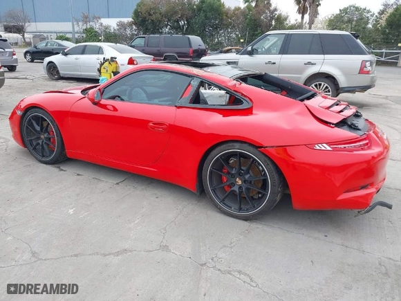 2015 Porsche 911 Carrera S with VIN WP0AB2A94FS125300, listed as a IAAI auction lot 41496595 with 24,921 mi miles. Bid and sale history available at carsss.com. Image 3.