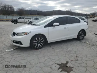 2015 Honda Civic EX-L with VIN 19XFB2F90FE003552, listed as a Copart auction lot 48020205 with 129,021 mi miles and Salvage Title. Bid and sale history available at DreamBid. Image 1.