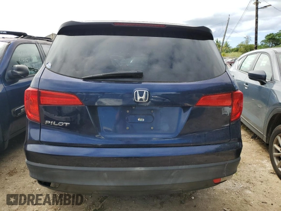 2016 Honda Pilot LX with VIN 5FNYF5H10GB040358, listed as a Copart auction lot 62229744 with Not Provided miles and Non Repairable. Bid and sale history available at DreamBid. Image 6.