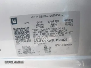 2020 Buick Enclave Essence with VIN 5GAERBKW8LJ125823, listed as a IAAI auction lot 41676007 with 90,201 mi miles. Bid and sale history available at carsss.com. Image 9.