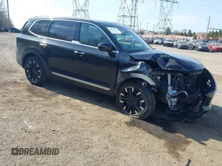 2023 Kia Telluride SX Prestige X-Pro with VIN 5XYP5DGC2PG365999, listed as a IAAI auction lot 41801800 with 38,088 mi miles and . Bid and sale history available at DreamBid. Image 1.