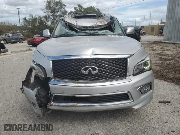 2017 Infiniti QX80 with VIN JN8AZ2NF7H9640379, listed as a Copart auction lot 76478454 with 121,582 mi miles and Non Repairable. Bid and sale history available at carsss.com. Image 5.