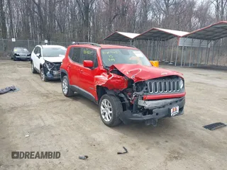 2017 Jeep Renegade Altitude with VIN ZACCJBBB5HPE43979, listed as a IAAI auction lot 41829163 with 109,500 mi miles. Bid and sale history available at carsss.com. Image 1.