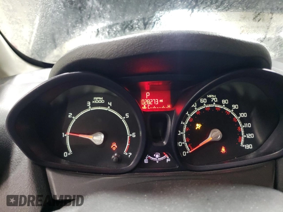 2013 Ford Fiesta S with VIN 3FADP4TJXDM214012, listed as a Copart auction lot 47956375 with 28,273 mi miles and Salvage title. Bid and sale history available at DreamBid. Image 9.