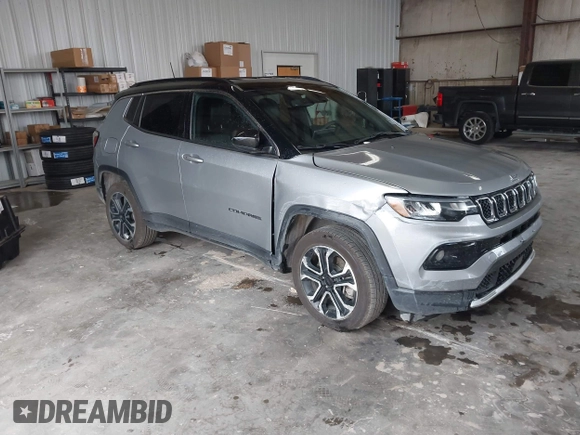 2023 Jeep Compass (RED) Edition with VIN 3C4NJDCN2PT567373, listed as a IAAI auction lot 42605313 with 49,610 mi miles and . Bid and sale history available at DreamBid. Image 1.