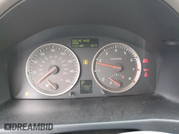 2005 Volvo S40 with VIN YV1MS682552054517, listed as a Copart auction lot 72760444 with 115,527 mi miles and Salvage Title. Bid and sale history available at carsss.com. Image 9.