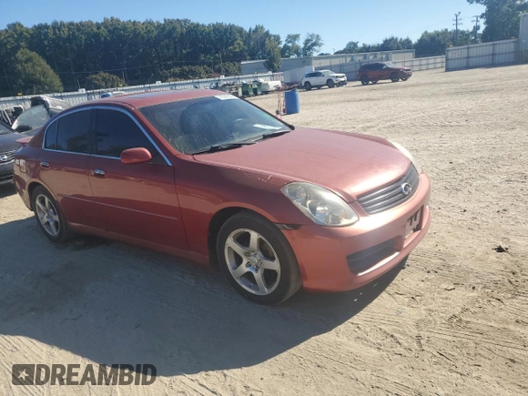 2003 Infiniti G35 w/Leather with VIN JNKCV51EX3M315888, listed as a Copart auction lot 76569644 with 181,177 mi miles and Salvage Title. Bid and sale history available at DreamBid. Image 4.