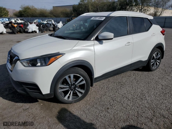 2018 Nissan Kicks SV with VIN 3N1CP5CU1JL530747, listed as a Copart auction lot 49911864 with 56,510 mi miles and Clean Title. Bid and sale history available at carsss.com. Image 1.