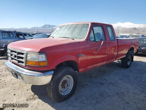1997 Ford F-250 HD with VIN 1FTHX26G6VED08184, listed as a Copart auction lot 46982215 with 0 mi miles and Clean Title. Bid and sale history available at carsss.com. Image 1.