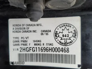 2006 Honda Civic Cpe LX with VIN 2HGFG11696H000468, listed as a Copart auction lot 50511475 with 347,328 mi miles and Clean Title. Bid and sale history available at carsss.com. Image 12.