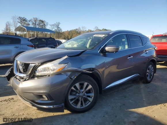 2017 Nissan Murano SL with VIN 5N1AZ2MH6HN163879, listed as a Copart auction lot 80060114 with 96,548 mi miles and Salvage Title. Bid and sale history available at carsss.com. Image 1.