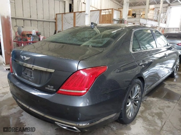 2019 Genesis G90 5.0L Ultimate with VIN KMHG54JH5KU050718, listed as a IAAI auction lot 41566222 with 64,095 mi miles. Bid and sale history available at carsss.com. Image 4.