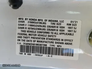 2021 Honda CR-V EX-L with VIN 7FARW2H81ME007398, listed as a Copart auction lot 49720184 with 37,315 mi miles and Salvage Title. Bid and sale history available at carsss.com. Image 13.