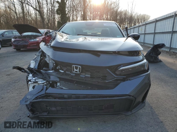 2025 Honda Civic Sedan Sport with VIN 2HGFE2F56SH566304, listed as a Copart auction lot 44620575 with 217 mi miles and Salvage Title. Bid and sale history available at carsss.com. Image 5.