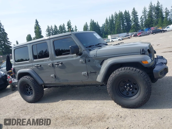 2019 Jeep Wrangler Unlimited Sahara with VIN 1C4HJXEG6KW644553, listed as a IAAI auction lot 42465842 with 40,226 mi miles and . Bid and sale history available at DreamBid. Image 14.