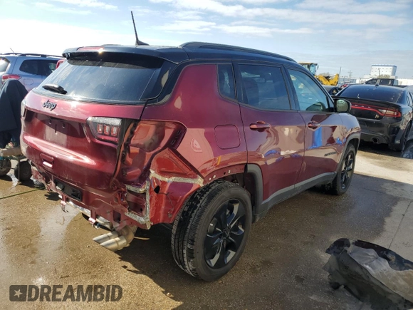 2021 Jeep Compass Latitude z VIN 3C4NJCBB8MT526873, wystawiony jako Copart lot #48359115 z przebiegiem 86 379 mil mil oraz Szkoda całkowita • Salvage title. Historia ofert i sprzedaży dostępna na DreamBid. Obrazek 3.