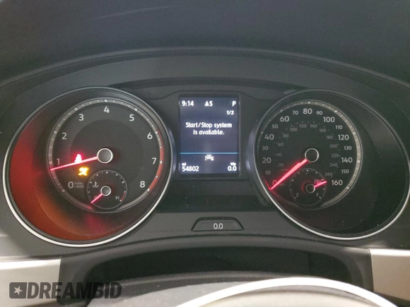 2021 Volkswagen Atlas SE with VIN 1V2NE2CA2MC201165, listed as a Copart auction lot 58757245 with 54,802 mi miles and Salvage title. Bid and sale history available at DreamBid. Image 9.