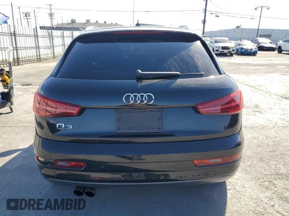 2017 Audi Q3 Premium Plus with VIN WA1HCCFS0HR009755, listed as a Copart auction lot 52728145 with 105,459 mi miles and Salvage title. Bid and sale history available at DreamBid. Image 6.