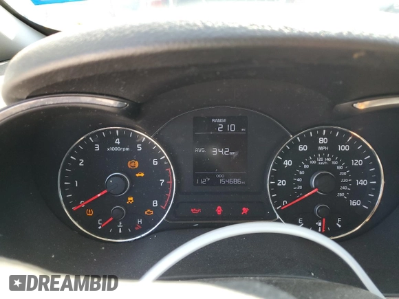 2017 Kia Forte LX with VIN 3KPFK4A78HE061980, listed as a Copart auction lot 73826684 with 154,686 mi miles and Salvage Title. Bid and sale history available at carsss.com. Image 9.