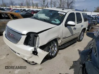 2014 GMC Yukon Denali with VIN 1GKS2EEF1ER134715, listed as a Copart auction lot 47008184 with 0 mi miles and Salvage Title. Bid and sale history available at carsss.com. Image 1.