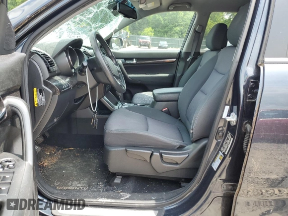 2013 Kia Sorento LX with VIN 5XYKT4A6XDG351167, listed as a Copart auction lot 59327815 with 114,499 mi miles and Salvage title. Bid and sale history available at DreamBid. Image 7.