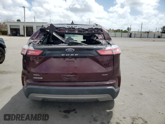 2021 Ford Edge SEL with VIN 2FMPK4J97MBA23790, listed as a Copart auction lot 51665305 with 71,637 mi miles and Salvage Title. Bid and sale history available at carsss.com. Image 6.