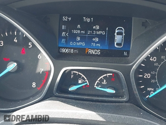 2017 Ford Escape SE with VIN 1FMCU0GD3HUD25445, listed as a IAAI auction lot 42043186 with 90,618 mi miles. Bid and sale history available at carsss.com. Image 15.