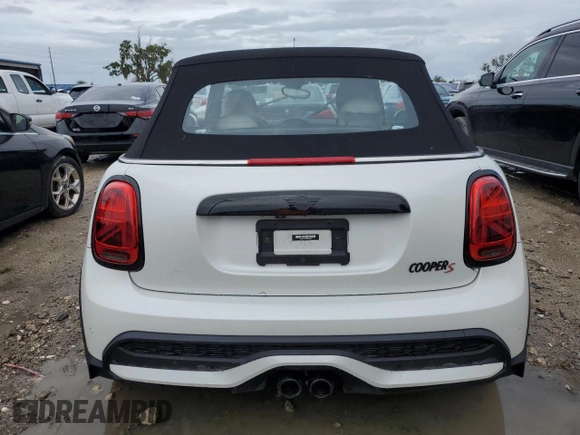 2023 MINI Convertible Cooper S with VIN WMW43DL0XP3R09574, listed as a Copart auction lot 73637724 with Not provided miles and Non repairable. Bid and sale history available at DreamBid. Image 6.